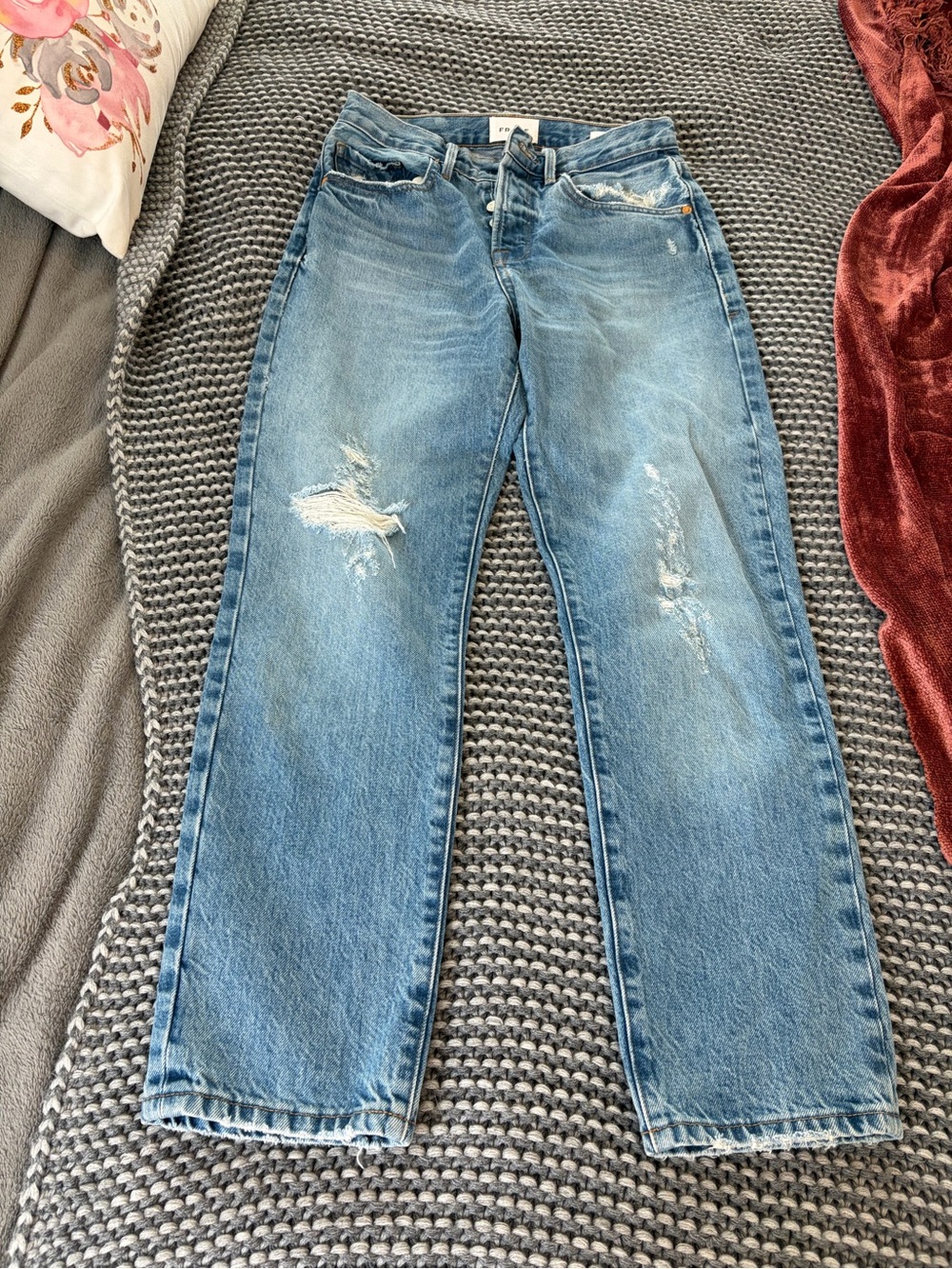 Frame Denim Le Original Light Blue Button-Fly Jeans